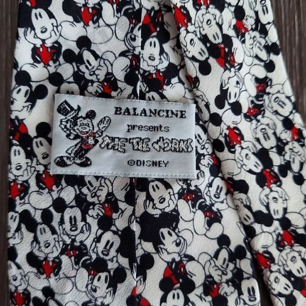Vintage Mickey Mouse Balancine The Tie Works Disney Necktie